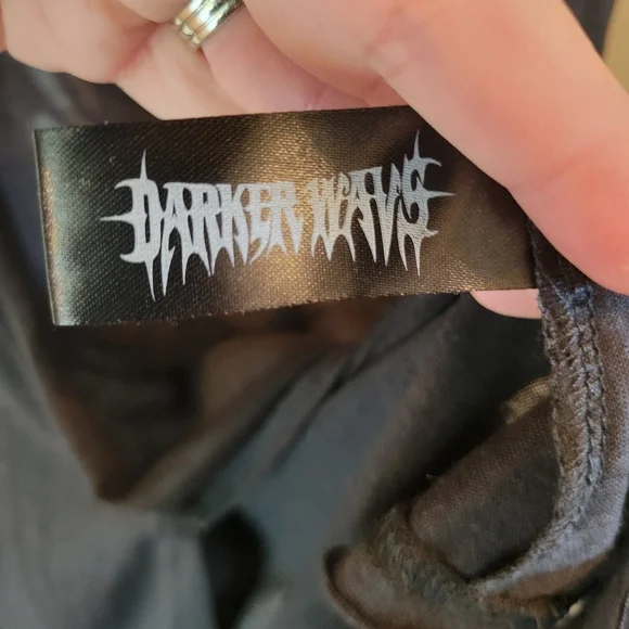 Darker Wavs Echo Sheer Hooded Mini Dress Black - Picture 6 of 7